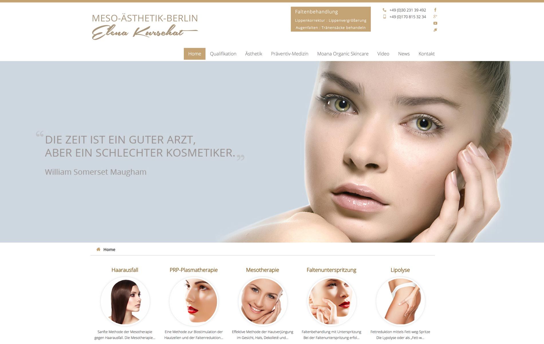 Клиент: Meso Ästhetik Berlin - Превентивная медицина