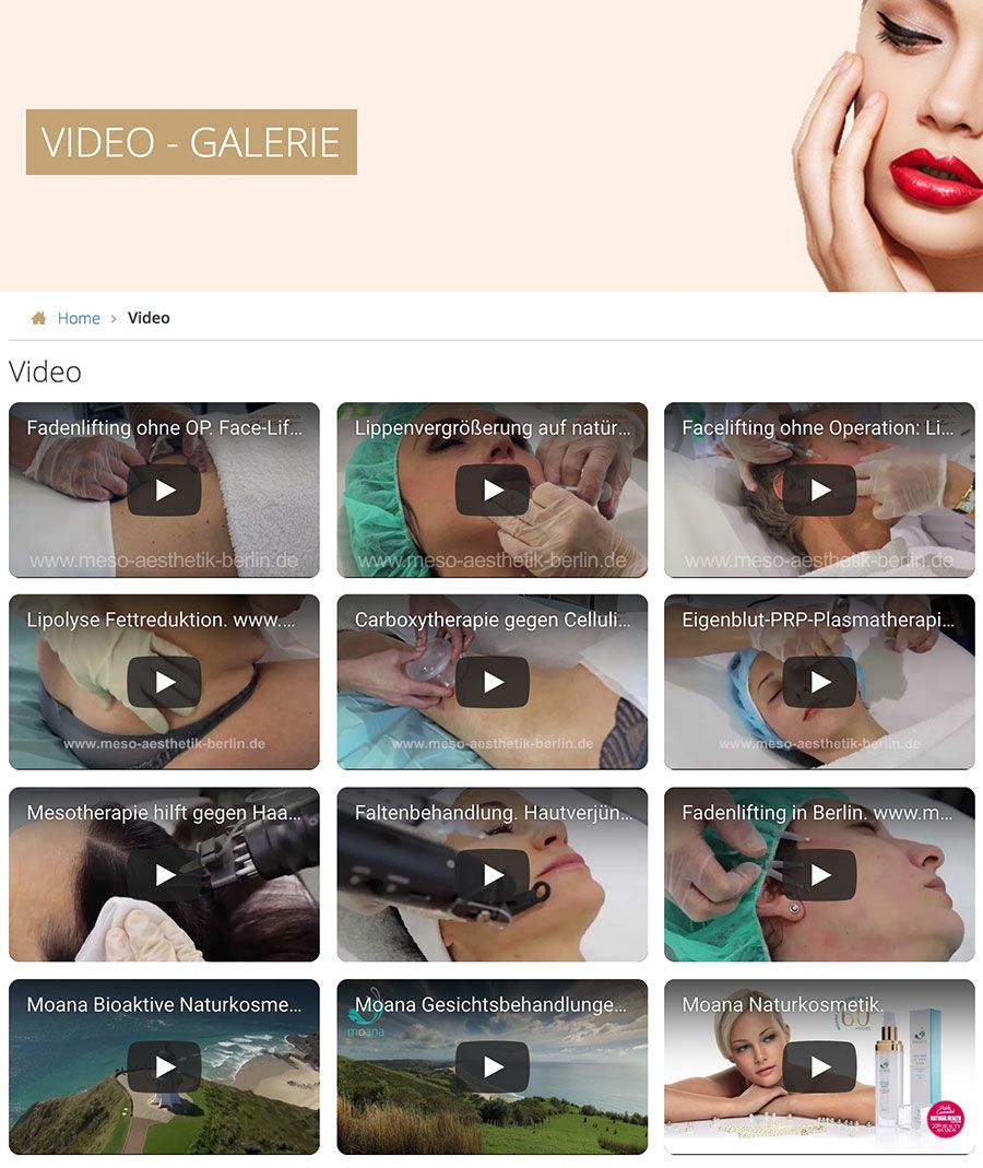 Клиент: Meso Ästhetik Berlin. Мониторинг TV канала.